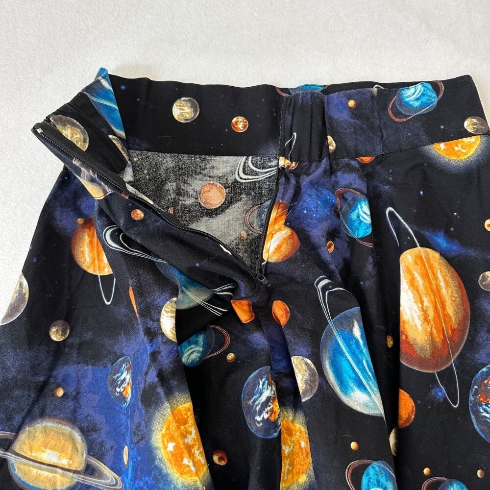 Retrolicious Solar System Outer Space A-Line Mini Skirt Size M Academia Teacher - Picture 5 of 9